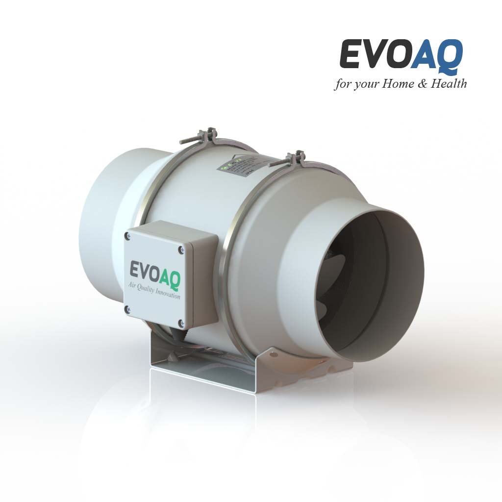EVOAQ 150mm EC Mixed Flow Extraction Fan (Laundry Extraction) EVOAQ